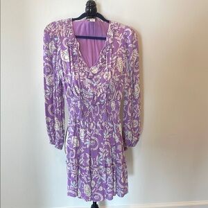 Haute Hippie Floral Lavender Dress - Small